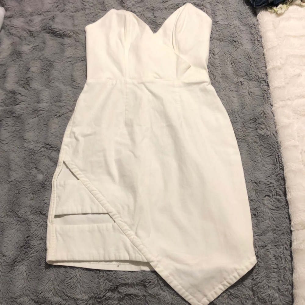 White mini dress